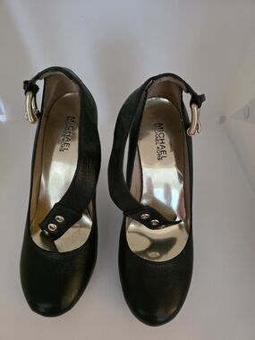 MICHAEL Michael Kors Black Leather Mary Jane Pumps